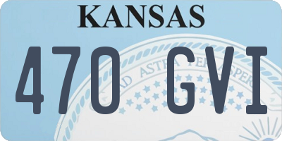 KS license plate 470GVI