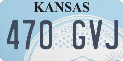 KS license plate 470GVJ
