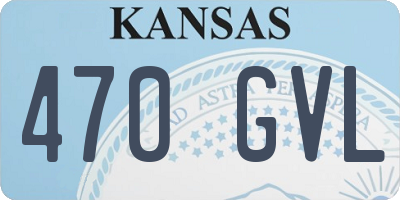 KS license plate 470GVL