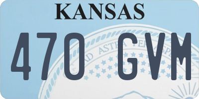 KS license plate 470GVM
