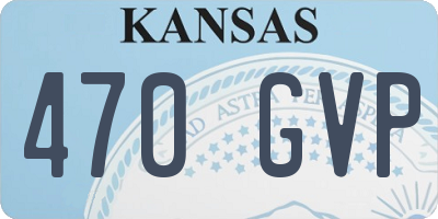 KS license plate 470GVP