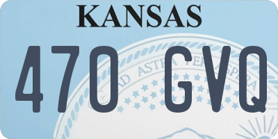 KS license plate 470GVQ