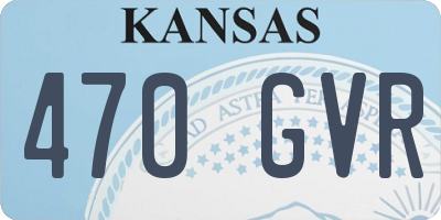 KS license plate 470GVR