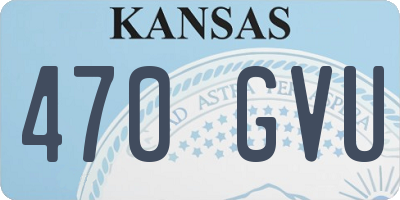 KS license plate 470GVU
