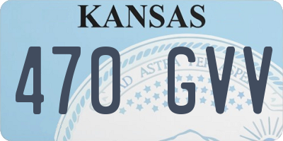 KS license plate 470GVV