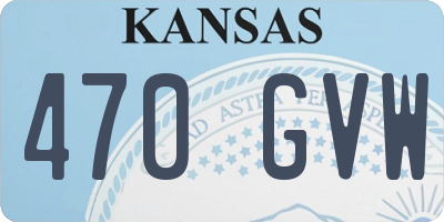 KS license plate 470GVW