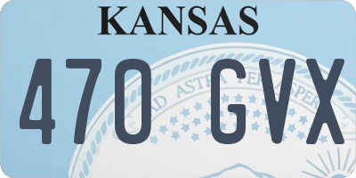 KS license plate 470GVX