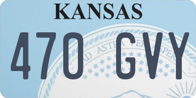 KS license plate 470GVY