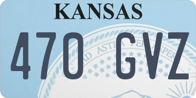 KS license plate 470GVZ
