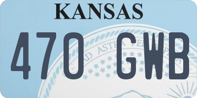 KS license plate 470GWB