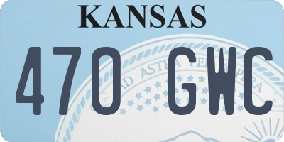KS license plate 470GWC