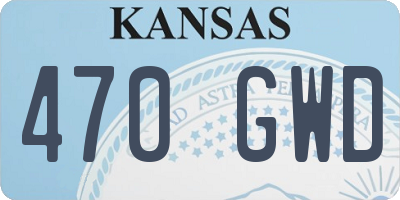 KS license plate 470GWD