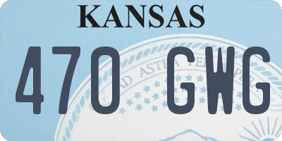 KS license plate 470GWG