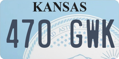 KS license plate 470GWK