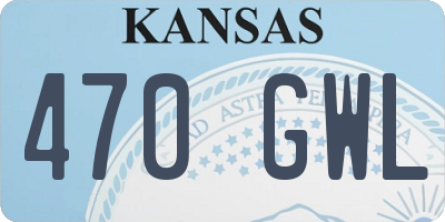 KS license plate 470GWL