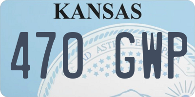 KS license plate 470GWP
