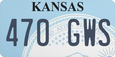 KS license plate 470GWS