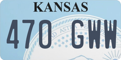 KS license plate 470GWW