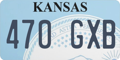 KS license plate 470GXB