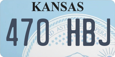 KS license plate 470HBJ