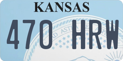 KS license plate 470HRW