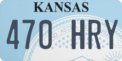 KS license plate 470HRY