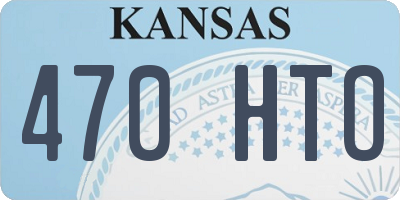 KS license plate 470HTO