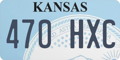 KS license plate 470HXC