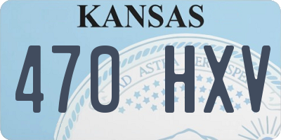 KS license plate 470HXV