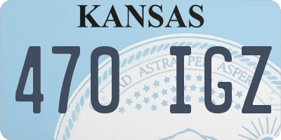 KS license plate 470IGZ