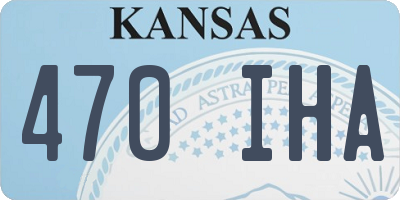 KS license plate 470IHA