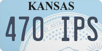 KS license plate 470IPS