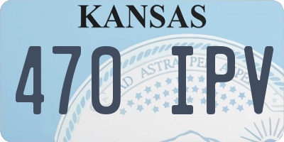 KS license plate 470IPV