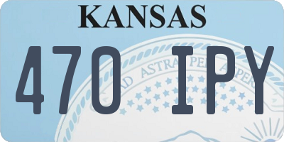 KS license plate 470IPY