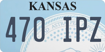 KS license plate 470IPZ