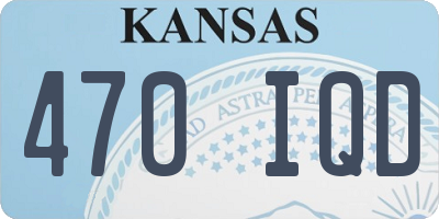 KS license plate 470IQD