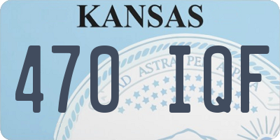 KS license plate 470IQF