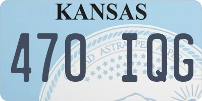 KS license plate 470IQG