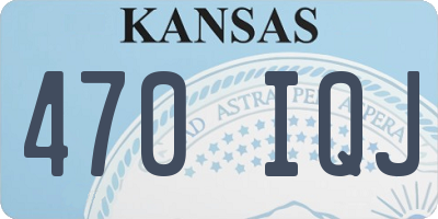 KS license plate 470IQJ