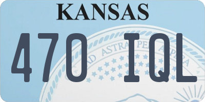 KS license plate 470IQL