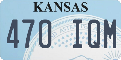 KS license plate 470IQM
