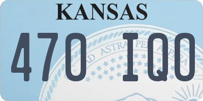 KS license plate 470IQO