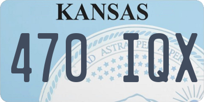 KS license plate 470IQX