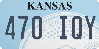 KS license plate 470IQY
