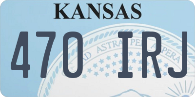 KS license plate 470IRJ