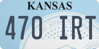KS license plate 470IRT