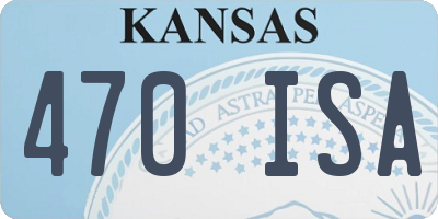 KS license plate 470ISA