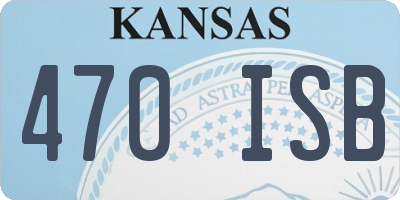KS license plate 470ISB