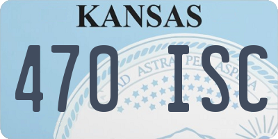 KS license plate 470ISC