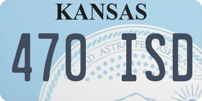 KS license plate 470ISD